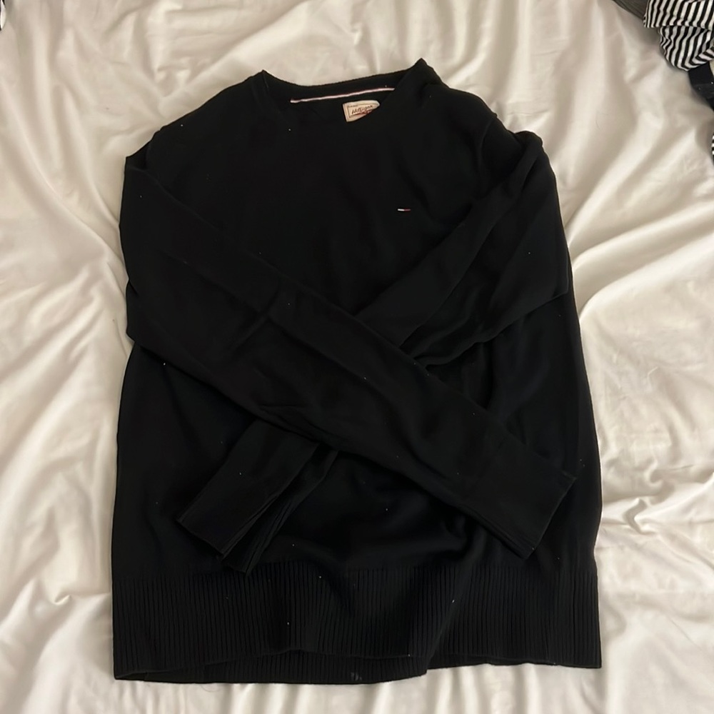 Tommy Hilfiger black crew neck sweater